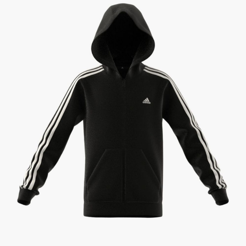 Adidas Black Zip-Through Hoodie